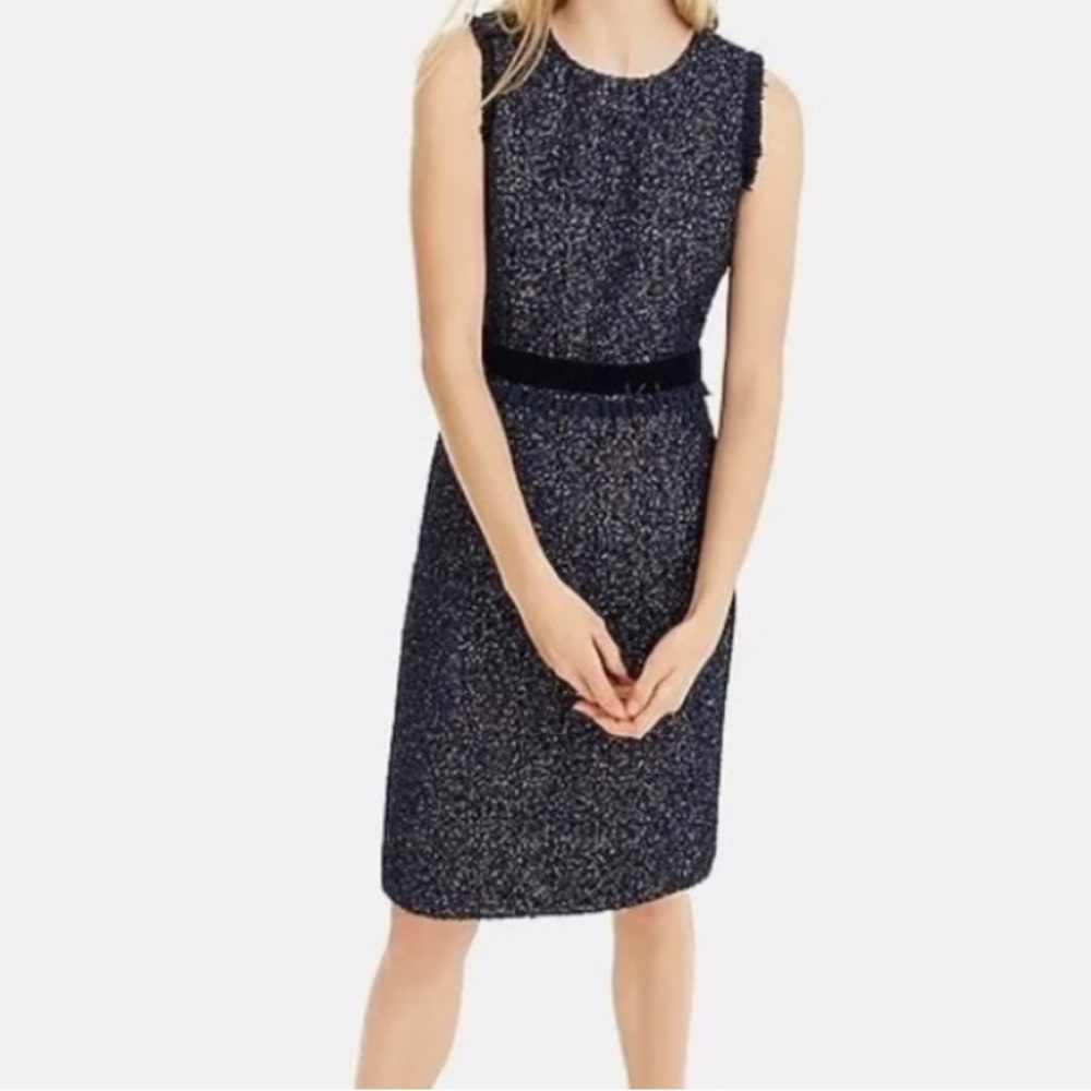 🐲💙 J.Crew Metallic Sparkle Blue  Tweed dress